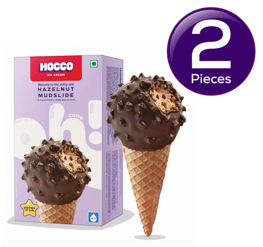 Hocco Hazelnut Mudslide Ice Cream Cone Combo 0 ml